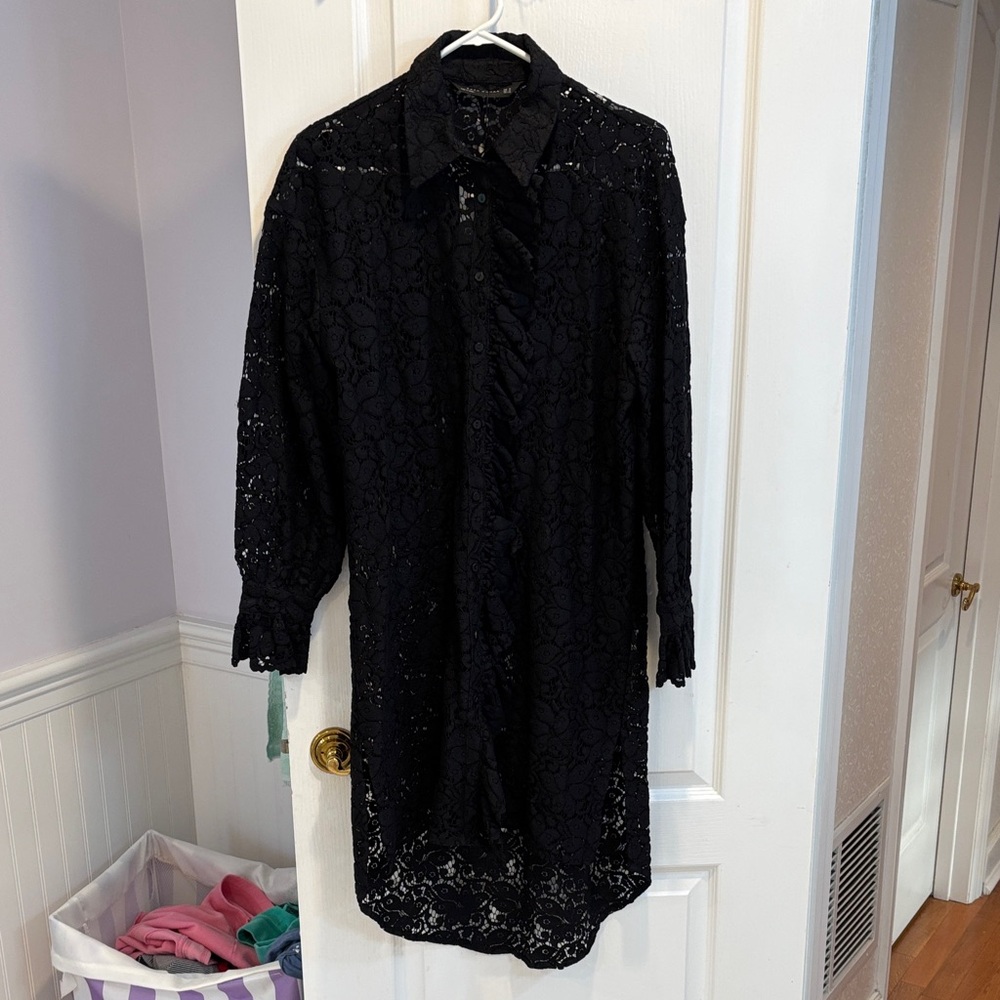 NWT Zara Black Lace Dress